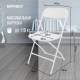 Стул складной  "Golf CF-002", белый каркас, пластик белый, XXXXXX, 532887. Фото товара с разных ракурсов.