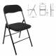 Стул складной  "Golf CF-007", чёрный каркас, чёрная ткань, 532892. Фото товара с разных ракурсов.