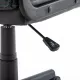 Игровое кресло  "Stripe GM-202", экокожа, черное/голубое, 532509. Фото товара с разных ракурсов.