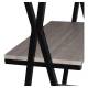 Стол на металлокаркасе BRABIX LOFT CD-004, 1200х535х1110 мм, 3 полки, цвет дуб антик, 641219. Фото товара с разных ракурсов.