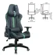 Игровое кресло  "GT Carbon GM-120", две подушки, экокожа, черное/зеленое, 531929. Фото товара с разных ракурсов.