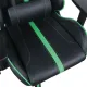 Игровое кресло  "GT Carbon GM-120", две подушки, экокожа, черное/зеленое, 531929. Фото товара с разных ракурсов.